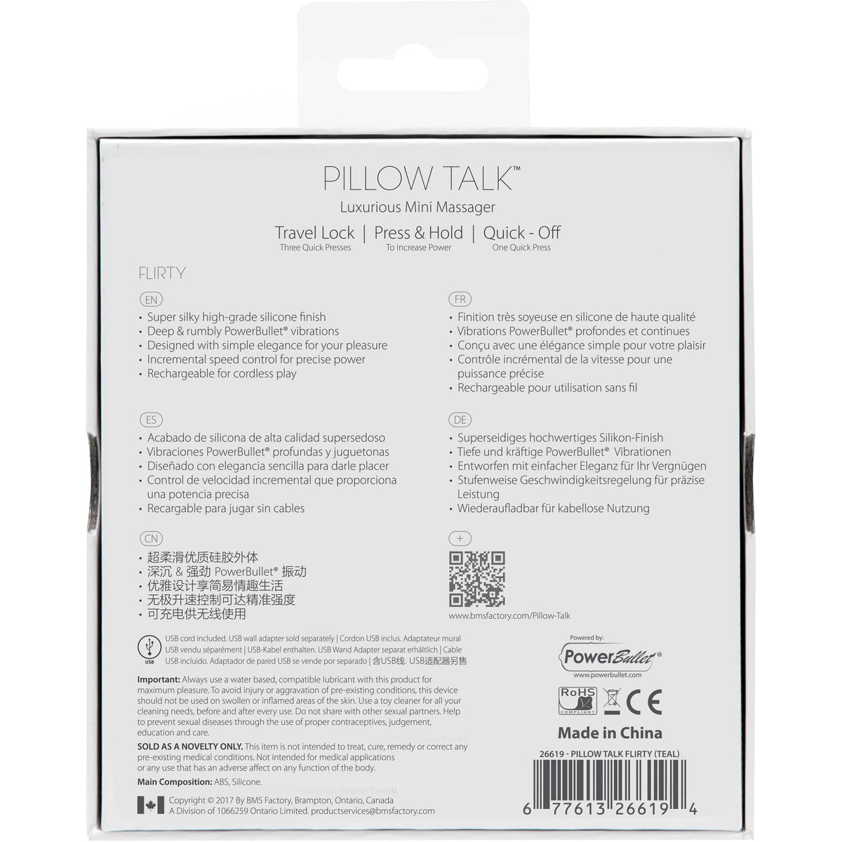 Pillow Talk Cordless Bullet Vibrator