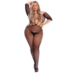Pink Lipstick Amplify Crotchless Bodystocking
