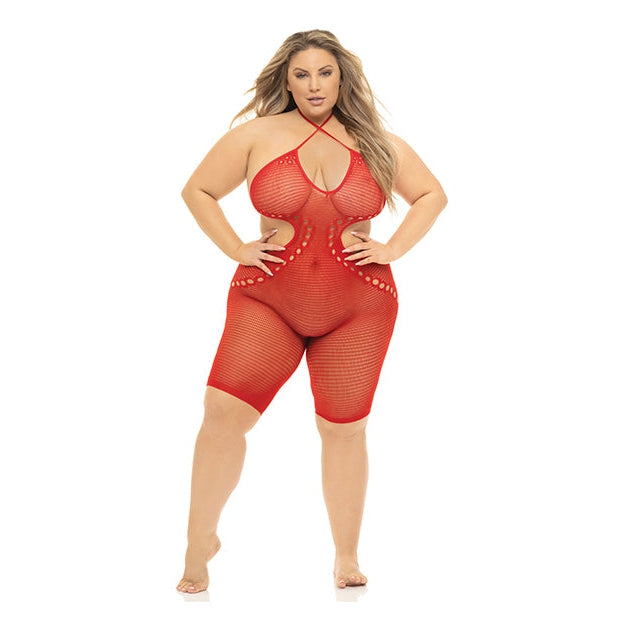 Pink Lipstick Fill Me In Bodystocking