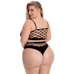 Pink Lipstick Neon Dreams Bra & High Waist Thong - Queen