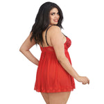 Plus Size Babydoll & G-String Set