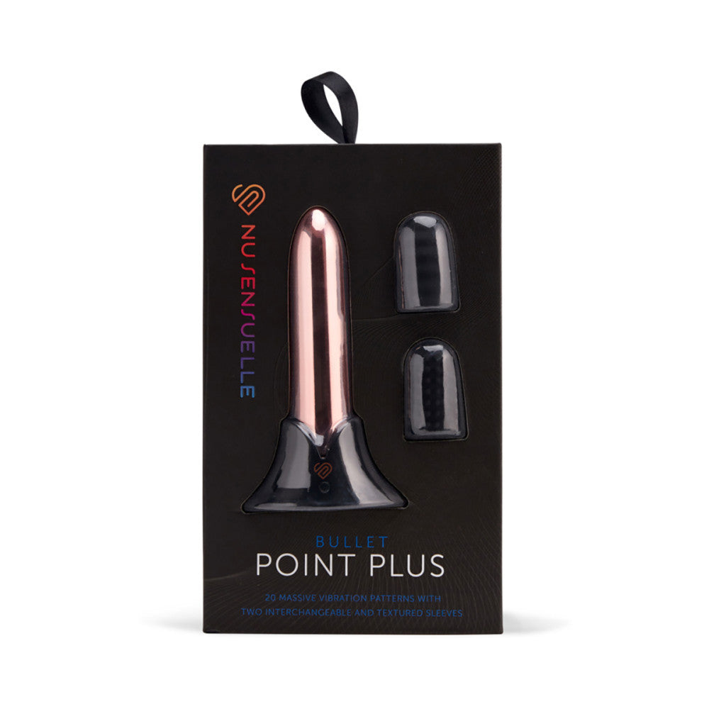 Point Plus Rechargeable Bullet Vibrator with Textured Tips