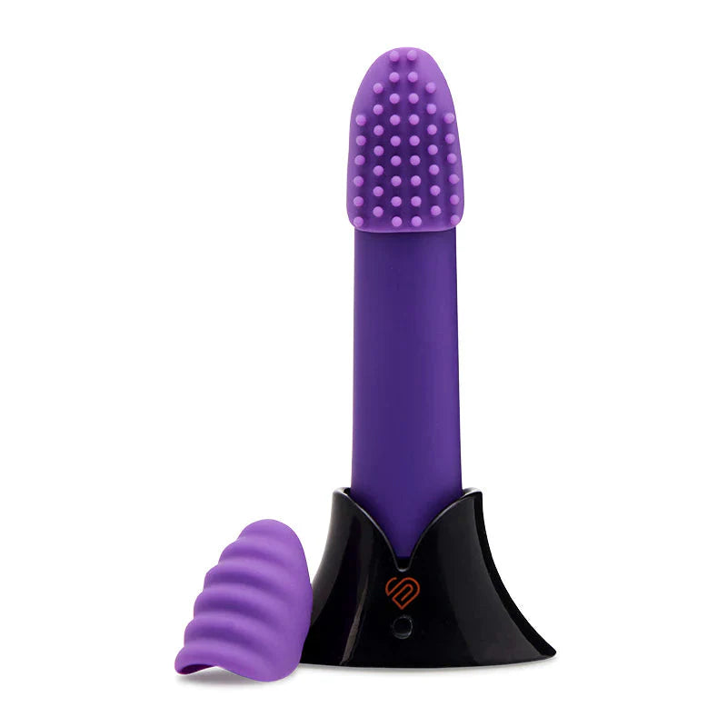 Point Plus Rechargeable Bullet Vibrator with Textured Tips