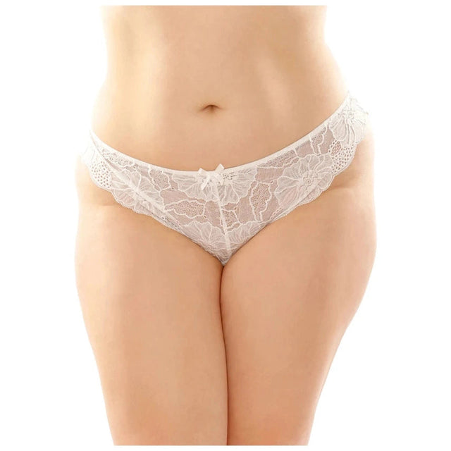Poppy Crotchless Floral Lace Panty