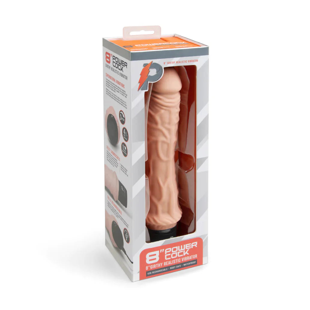Powercock 8" Girthy Realistic Vibrator