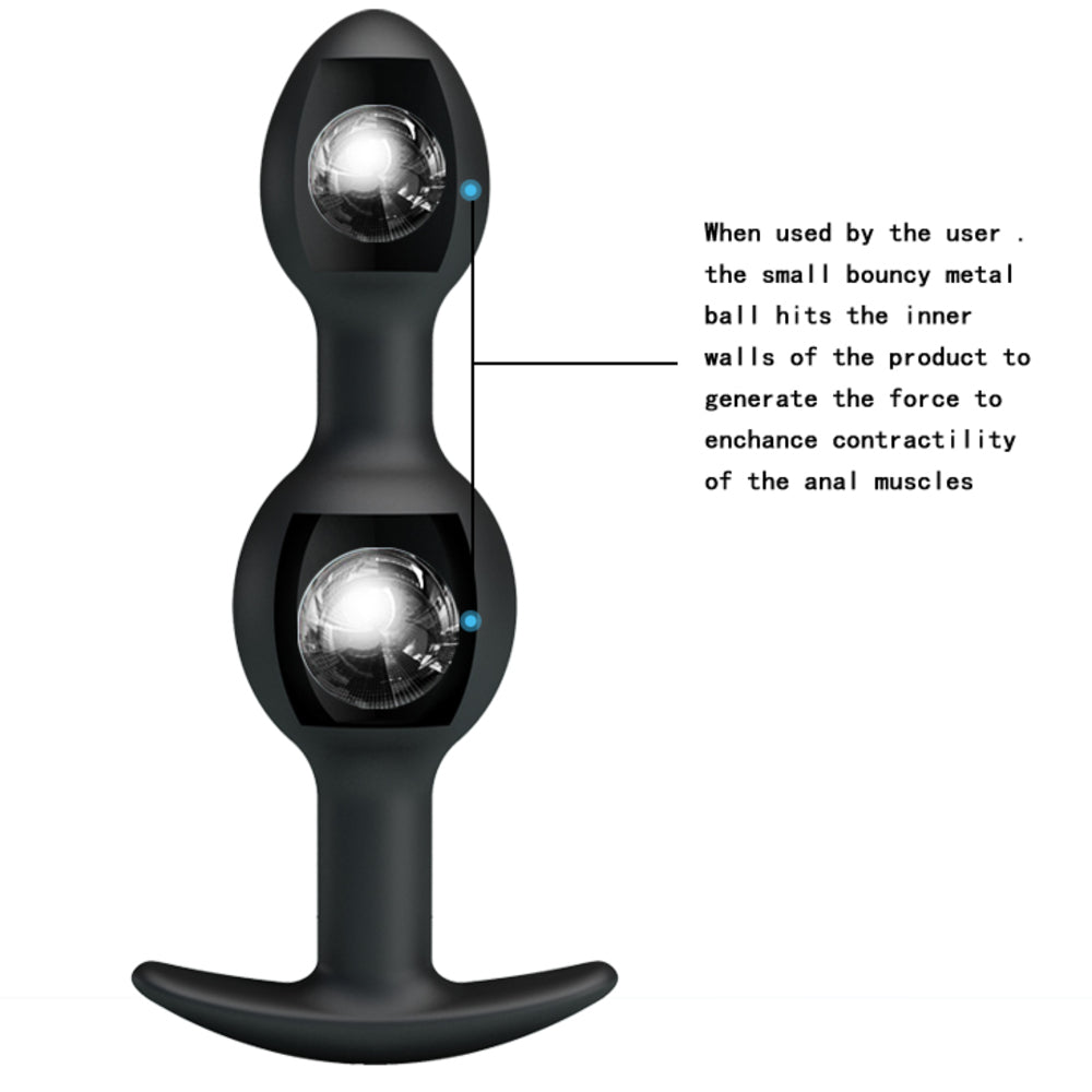 Pretty Love Silicone Anal Plug with Weighted Balls