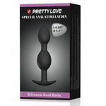 Pretty Love Silicone Anal Plug with Weighted Balls