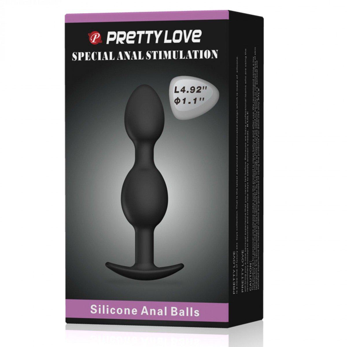 Pretty Love Silicone Anal Plug with Weighted Balls