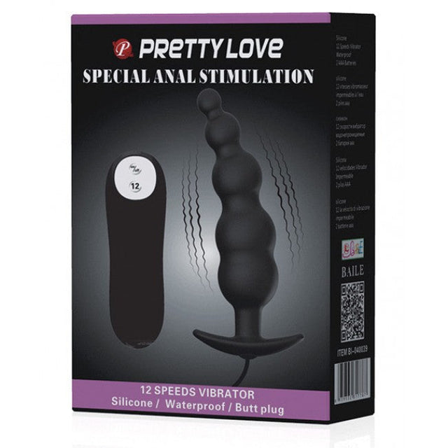 Pretty Love Vibrating Bead Shaped Butt Plug
