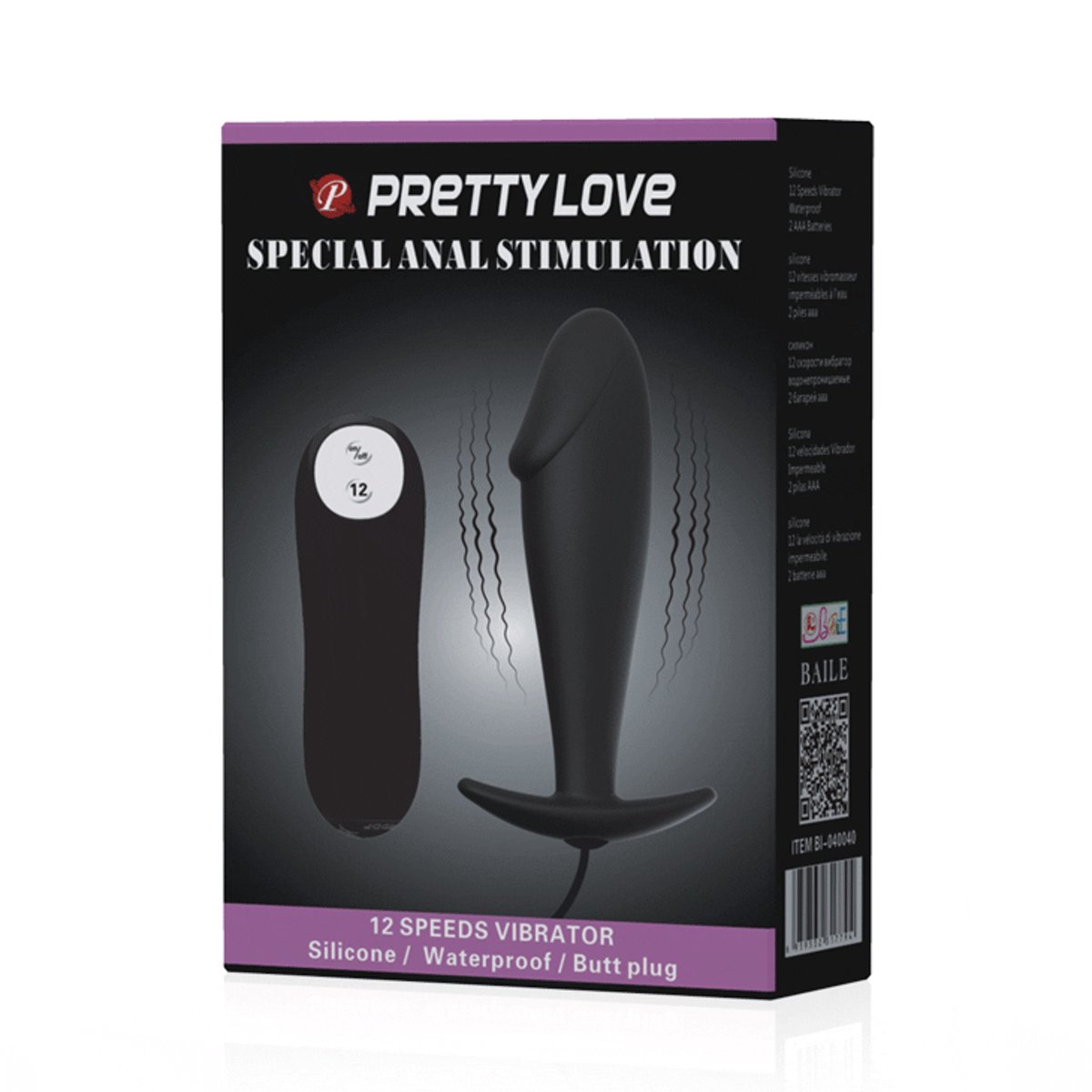 Pretty Love Vibrating Penis Butt Plug