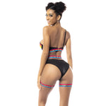 Pride One Shoulder Top, Garter Belt & Panty