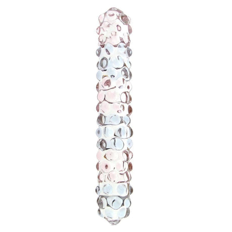 Purple Rose Nubby Glass Dildo