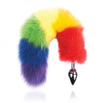 Rainbow Foxy Tail Stainless Steel Butt Plug