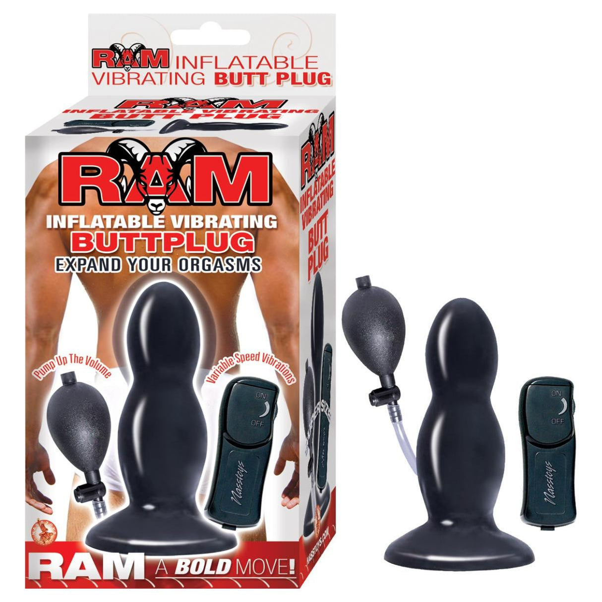 Ram Large Inflatable Butt Plug