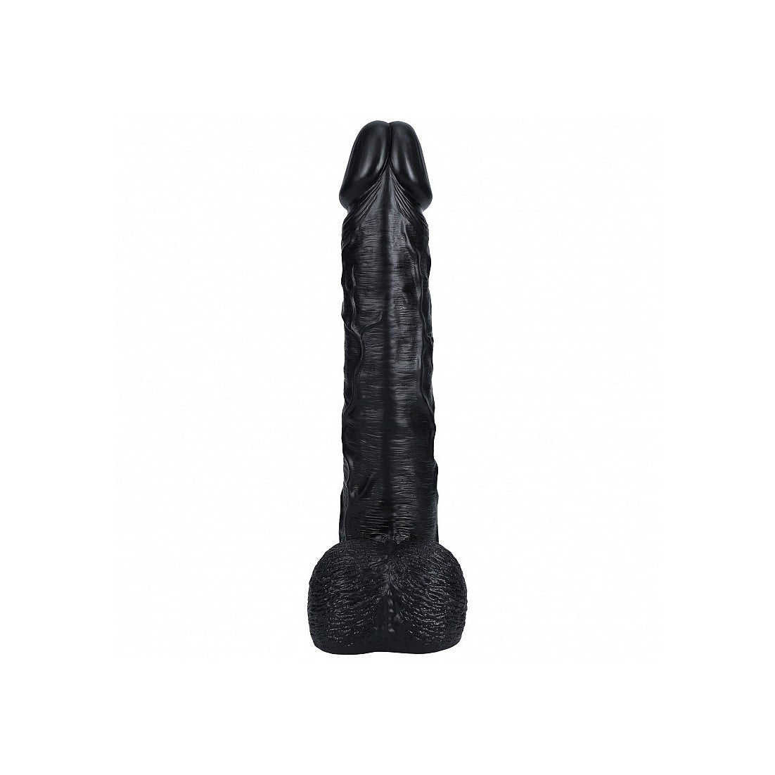 RealRock 15 Inch Dildo with Balls - Black