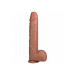 RealRock 15 Inch Dildo with Balls - Tan