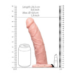 RealRock 8 Inch Vibrating Hollow Strap-On