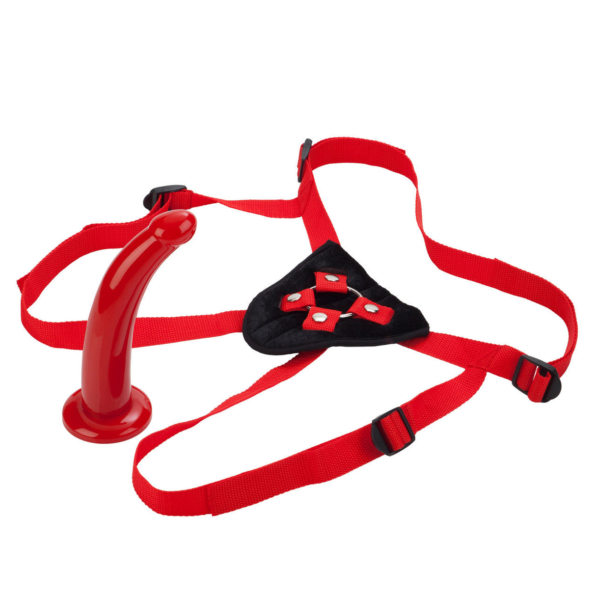 Red Rider Harness with G-Spot Dildo