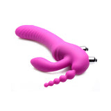 Regal Rider Vibrating Strapless Strap On Triple G Dildo