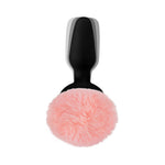Remote Control Vibrating Pink Bunny Tail Anal Plug