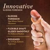 Renaissance Davinci 8 Inch Dual Density Sliding Foreskin Dildo