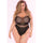 Rene Rofe All Access Pass Black Bodysuit - Curvy