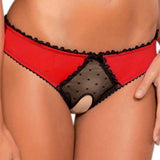 Rene Rofe Frills Crotchless Panty with Back Bows