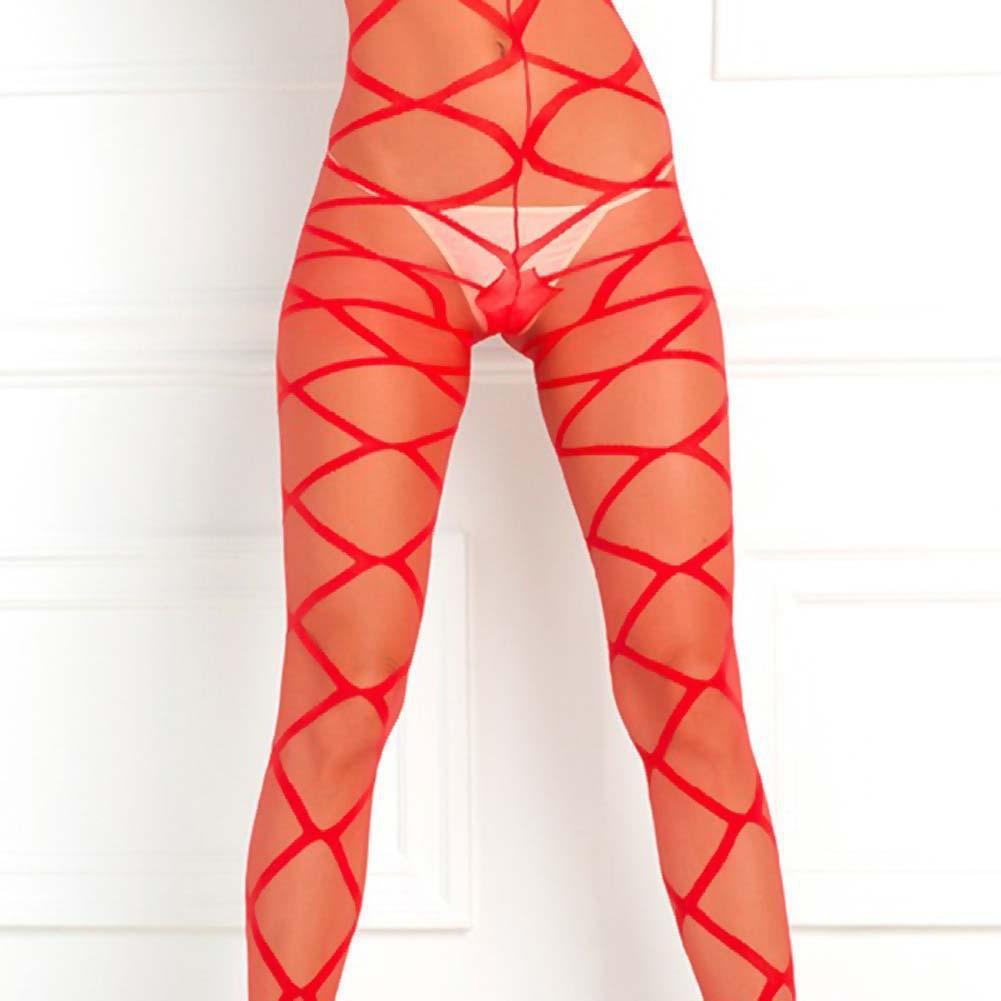 Rene Rofe Strapped Up Sheer Bodystocking