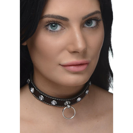 Rhinestone Choker with O-Ring