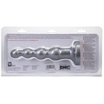 Ripple Large 8 inch Anal Beads Silver Dildo