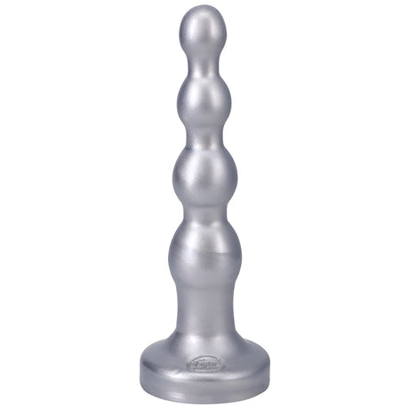 Ripple Large 8 inch Anal Beads Silver Dildo