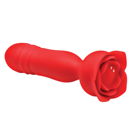 Rose Delight Silicone Thrusting Vibrator