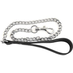 Rouge Leather Handle Lead Leash