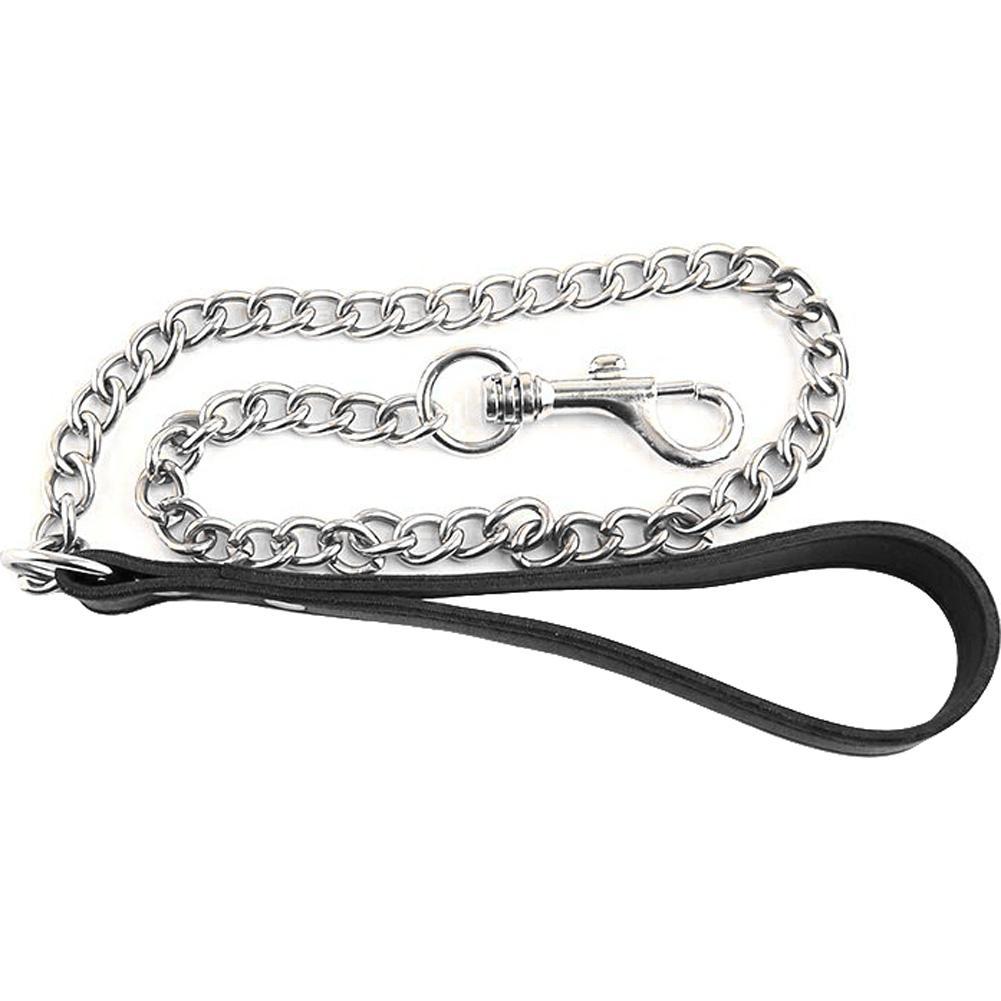 Rouge Leather Handle Lead Leash