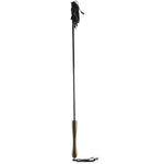 Rouge Leather Riding Crop with Wooden Handle