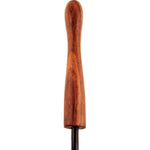 Rouge Leather Riding Crop with Wooden Handle