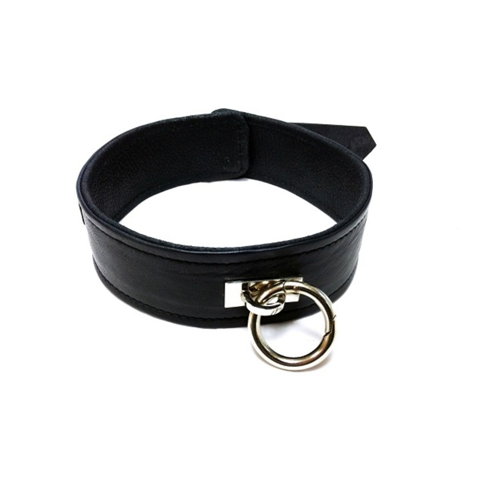 Rouge Plain Leather Collar