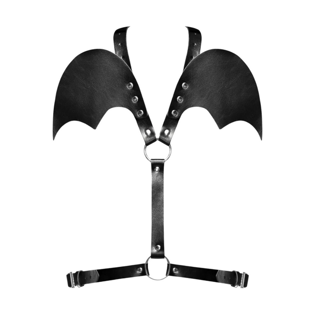 Sagittarius PU Leather Chest & Winged Back Harness