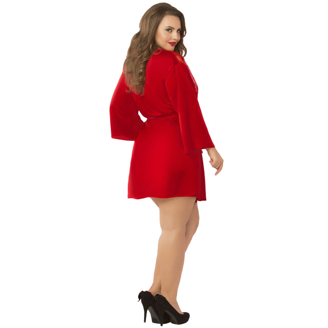 Satin & Eyelash Robe