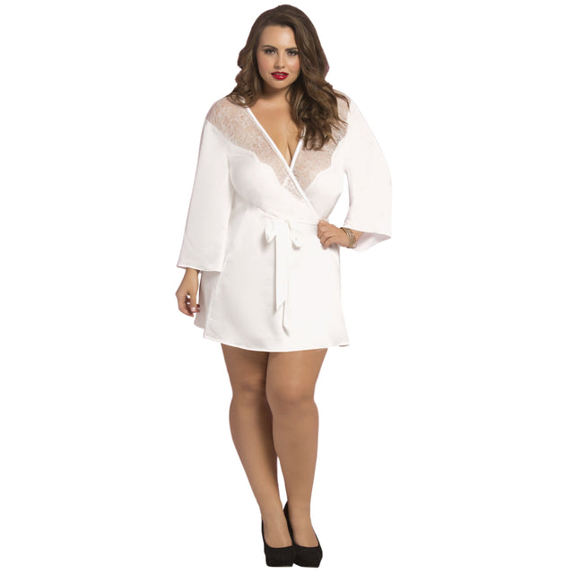Satin & Eyelash Robe