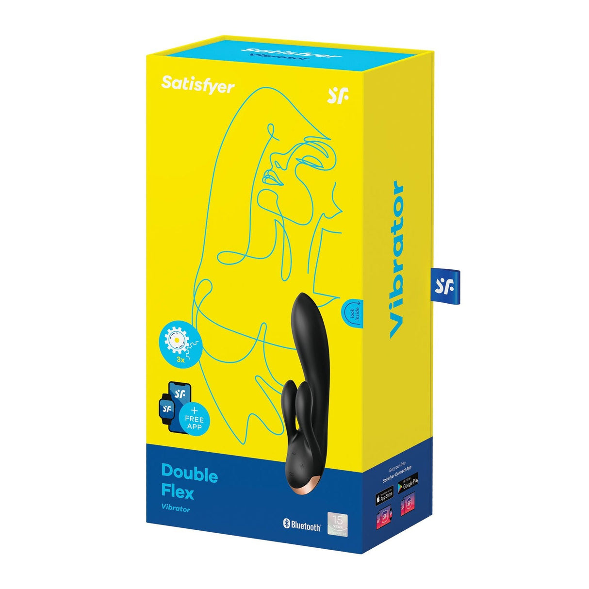 Satisfyer Double Flex Rechargeable App Enabled Rabbit Vibrator