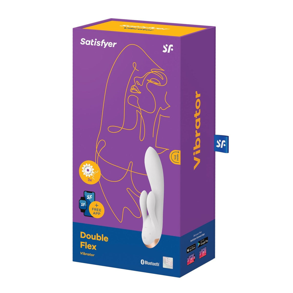 Satisfyer Double Flex Rechargeable App Enabled Rabbit Vibrator