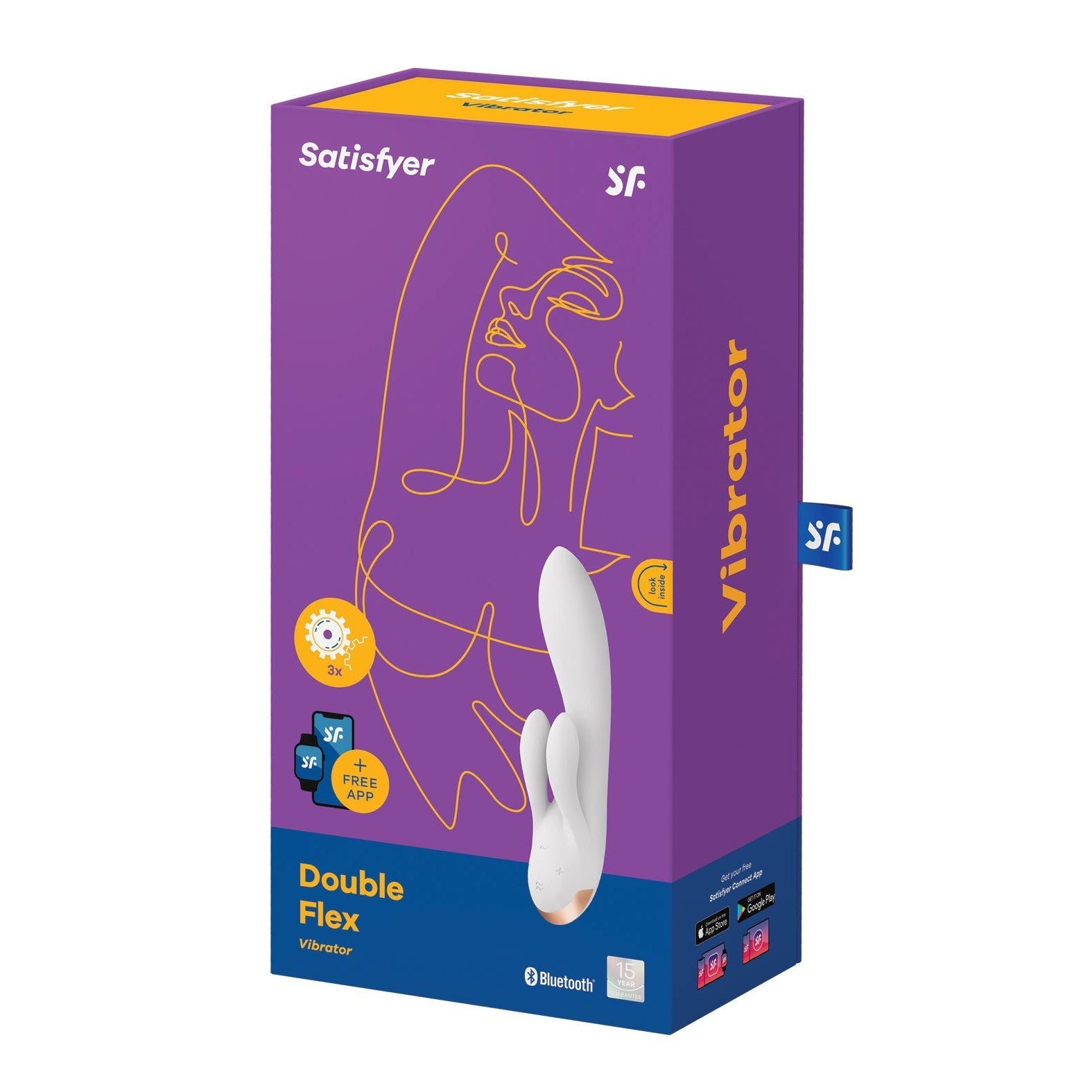 Satisfyer Double Flex Rechargeable App Enabled Rabbit Vibrator