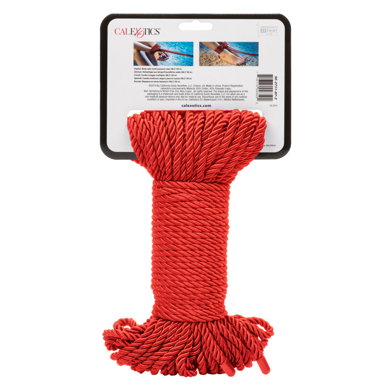 Scandal BDSM Rope 98.5ft/ 30m - Red main image 1