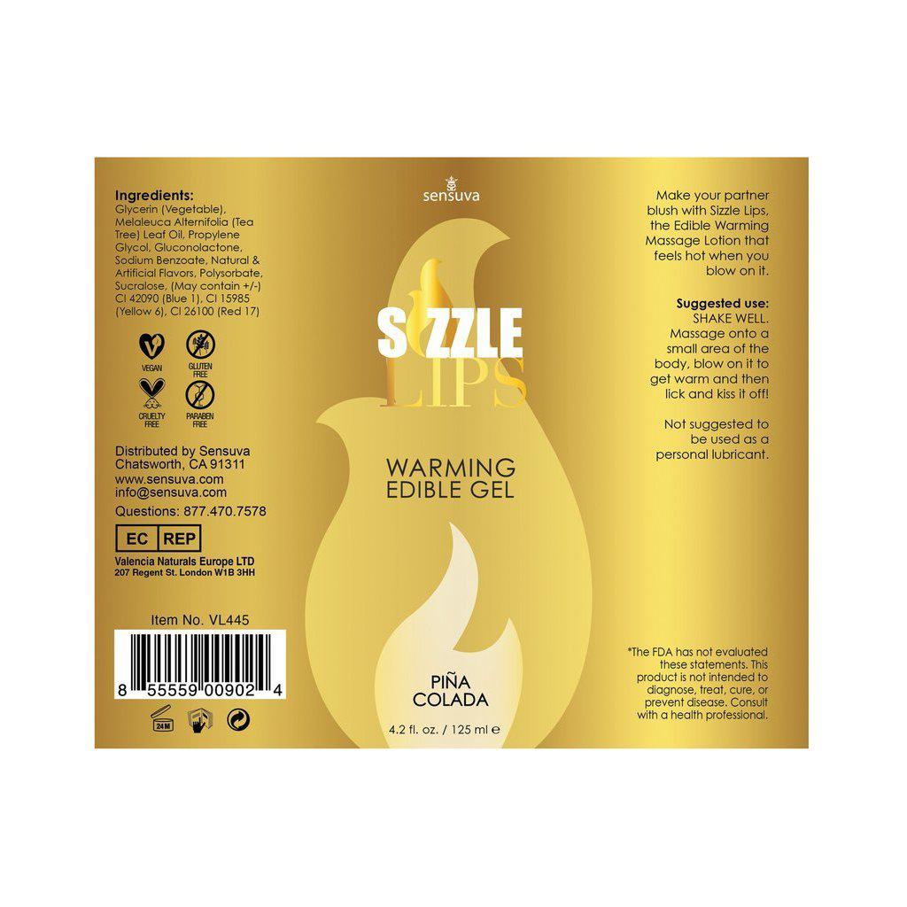 Sensuva Sizzle Lips Edible Warming Gel