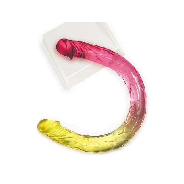 Shades Double Dildo - Pink and Yellow