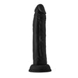 Shaft Model J 7.5 inch Liquid Silicone Black Dildo