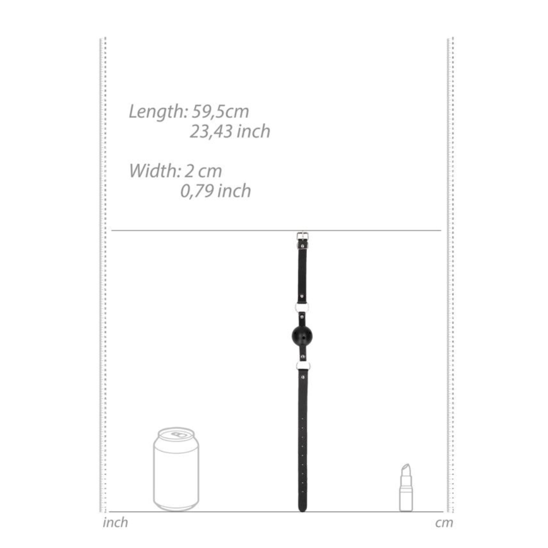 Shots Ouch Ball Gag with Leather Straps