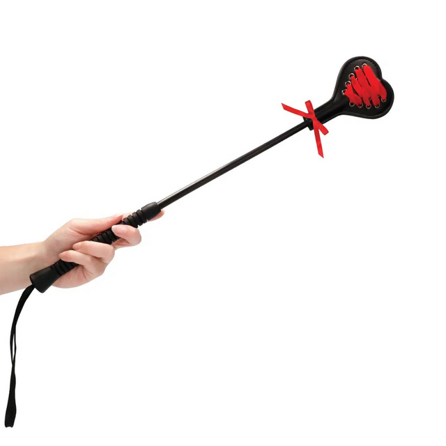 Shots Ouch Large Heart Crop with Red Lace