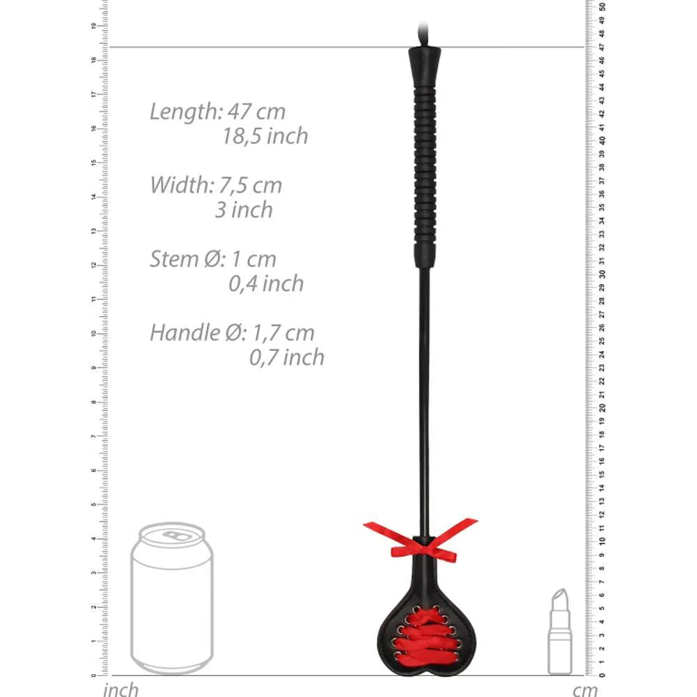 Shots Ouch Large Heart Crop with Red Lace